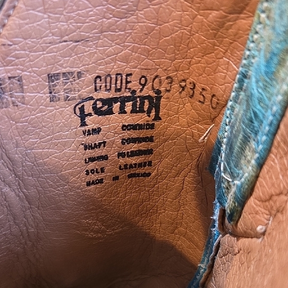 Ferrini Cowhide Exotic Leather Black Boots - Picture 11 of 11